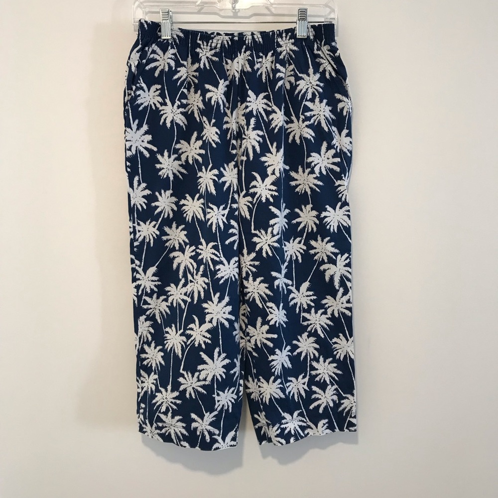Sothern Lady Palm Tree Capris, navy/white, size 8